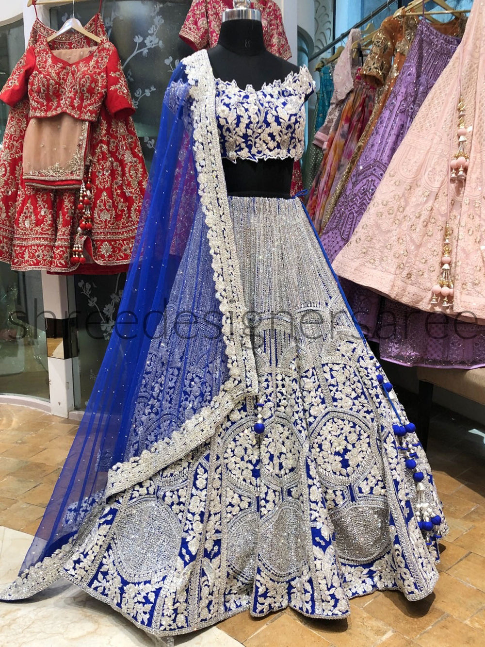 THE ROYAL BLUE LEHENGA CHOLI shreedesignersaree