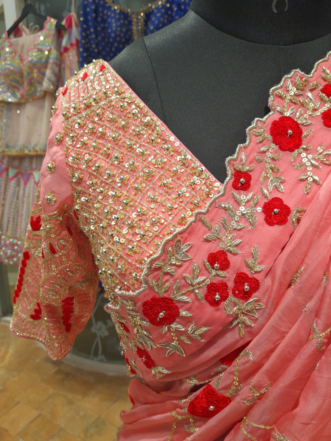 LOVELY PINK SAREE shreedesignersaree