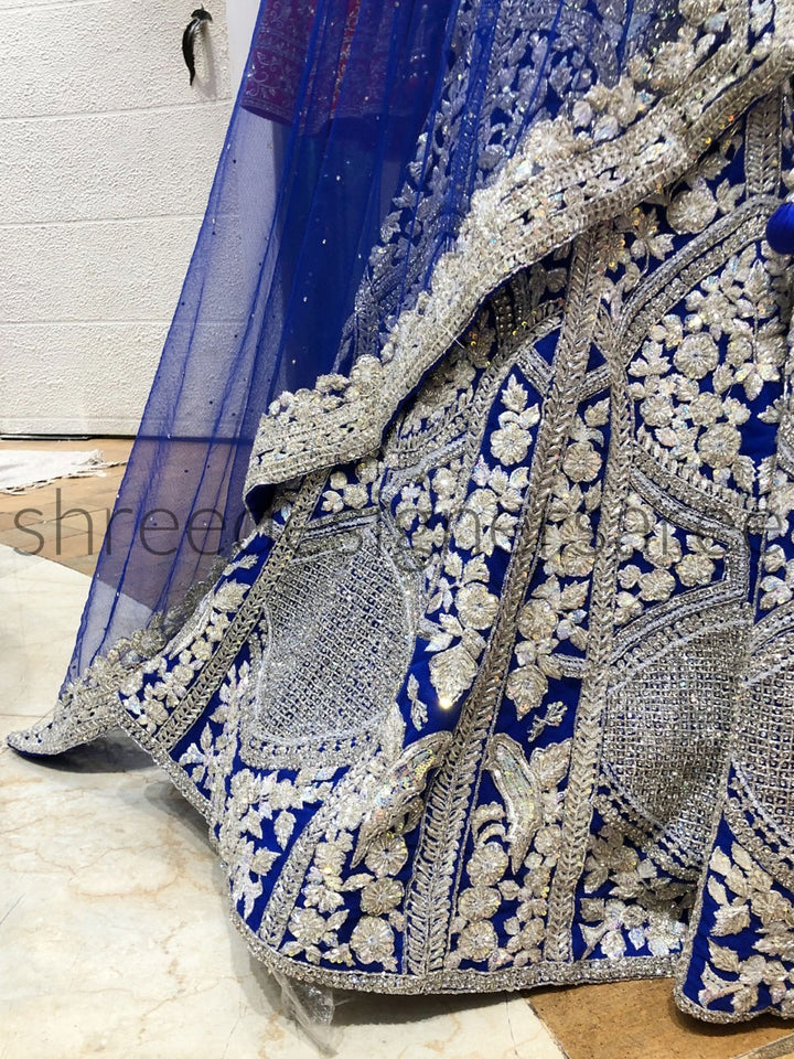 THE ROYAL BLUE LEHENGA CHOLI shreedesignersaree