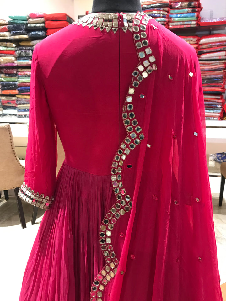 AMAZING RANI PINK GOWN shreedesignersaree