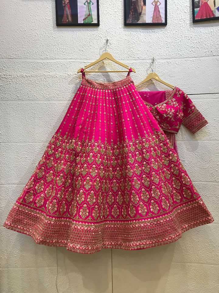 STUNNING HOT PINK LEHENGA CHOLI shreedesignersaree