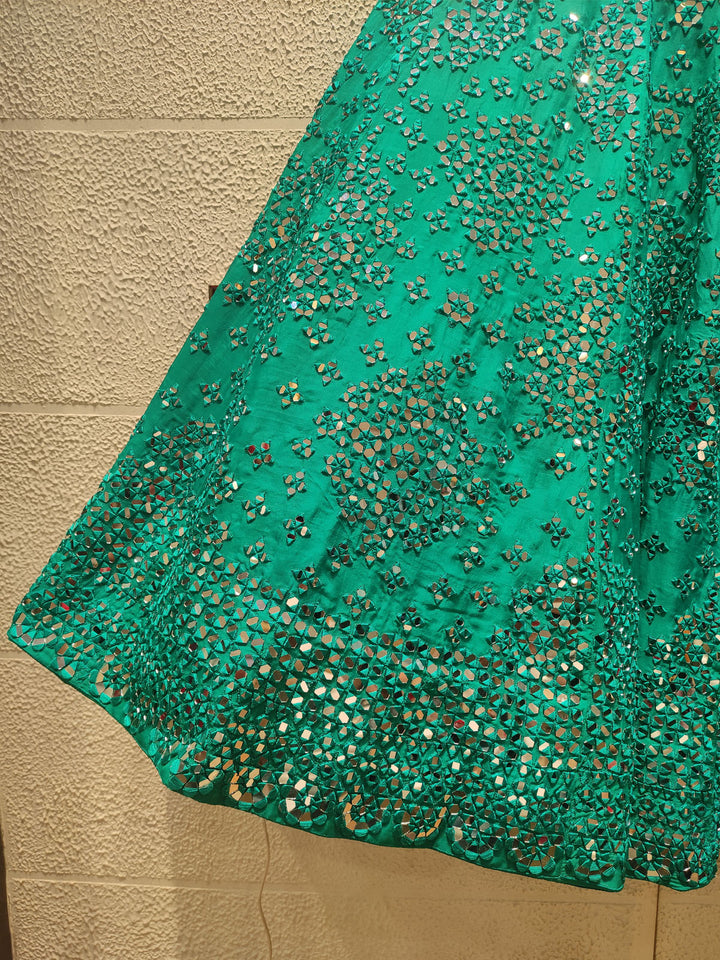 AMAZING DARK GREEN LEHENGA CHOLI shreedesignersaree