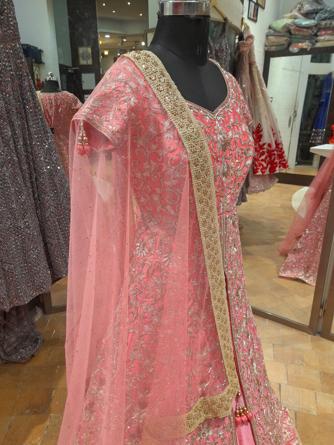 BEAUTIFUL PINK GOWN shreedesignersaree