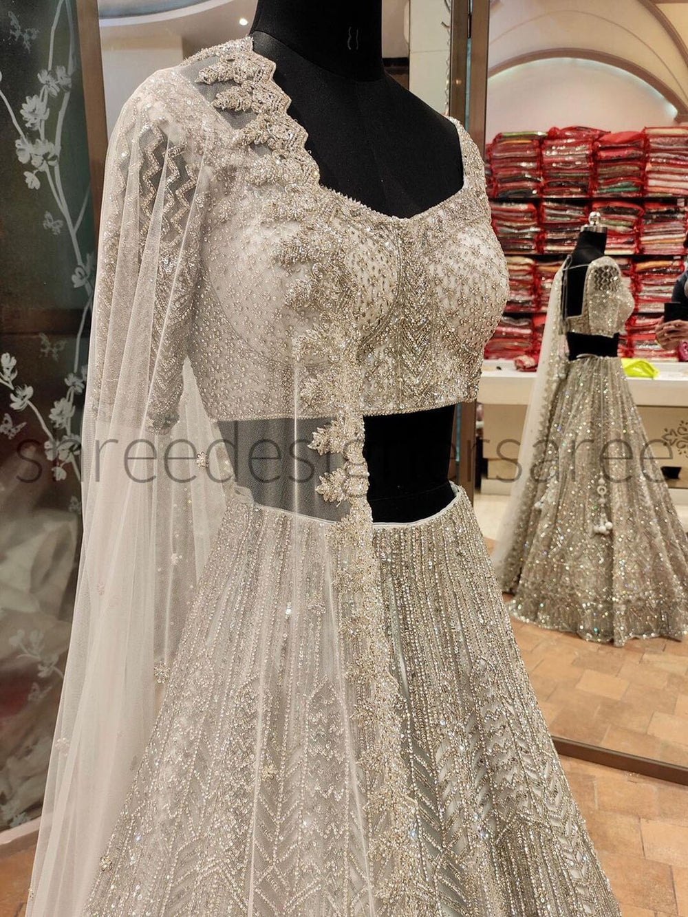 IVORY LEHENGA CHOLI shreedesignersaree