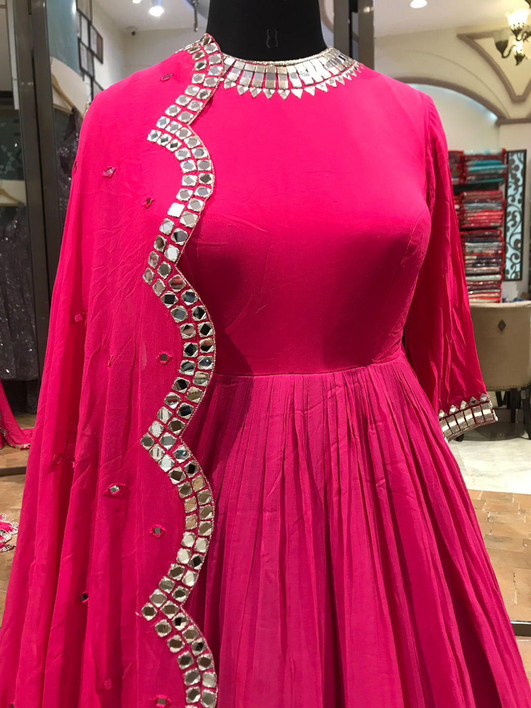 AMAZING RANI PINK GOWN shreedesignersaree