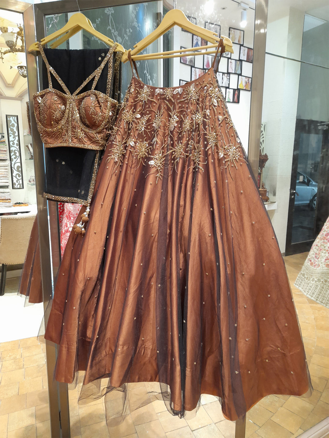 THE BROWN LEHENGA CHOLI shreedesignersaree