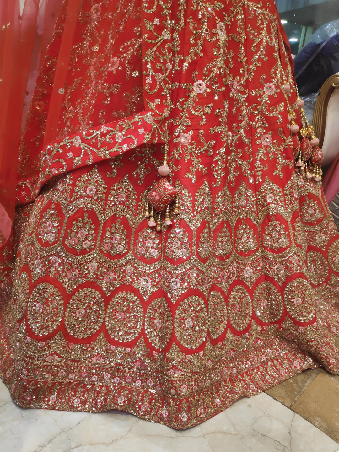 HEAVENLY RED LEHENGA CHOLI shreedesignersaree