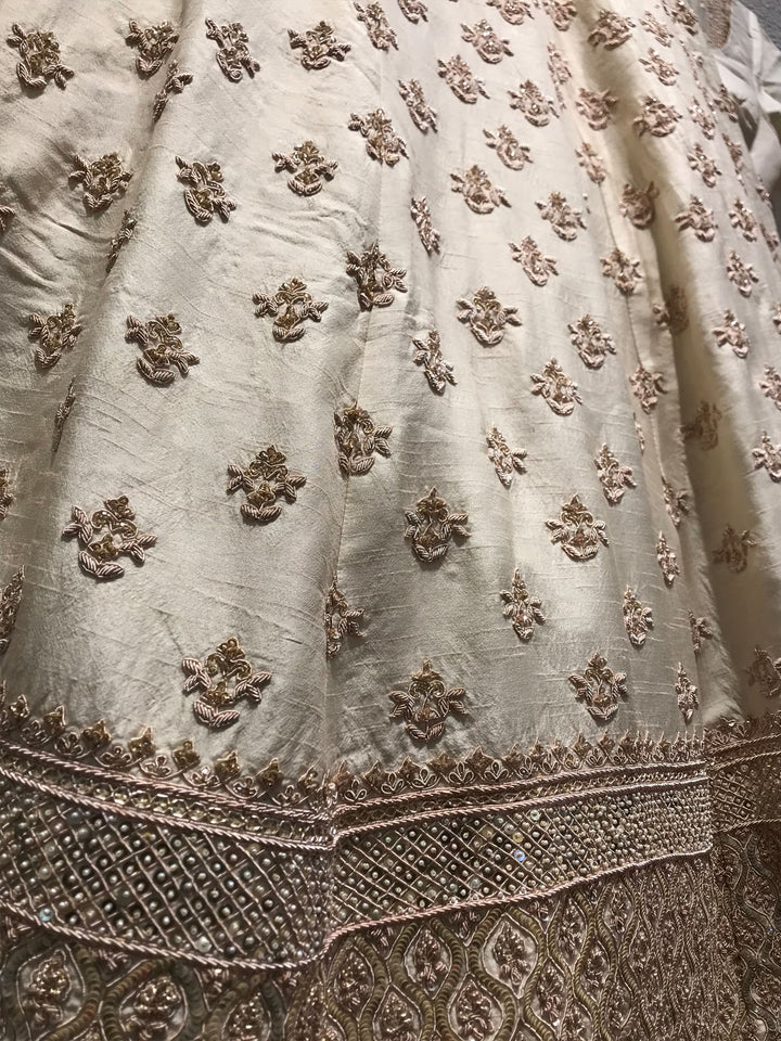 ENTHIC IVORY COLOR  LEHENGA CHOLI shreedesignersaree