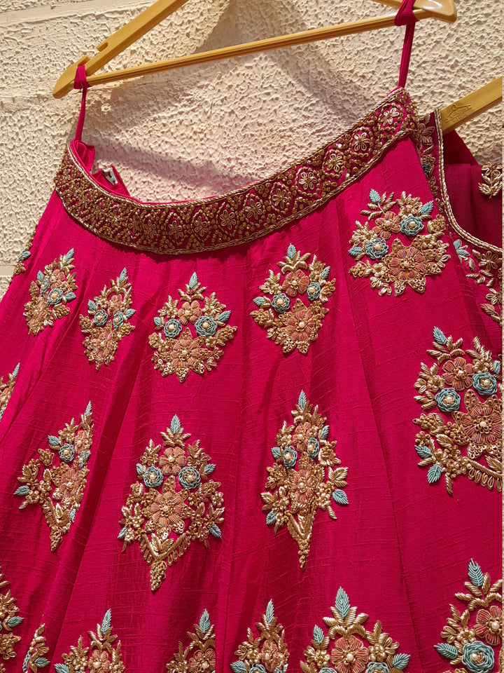 BEAUTIFUL DARK RED LEHENGA CHOLI shreedesignersaree