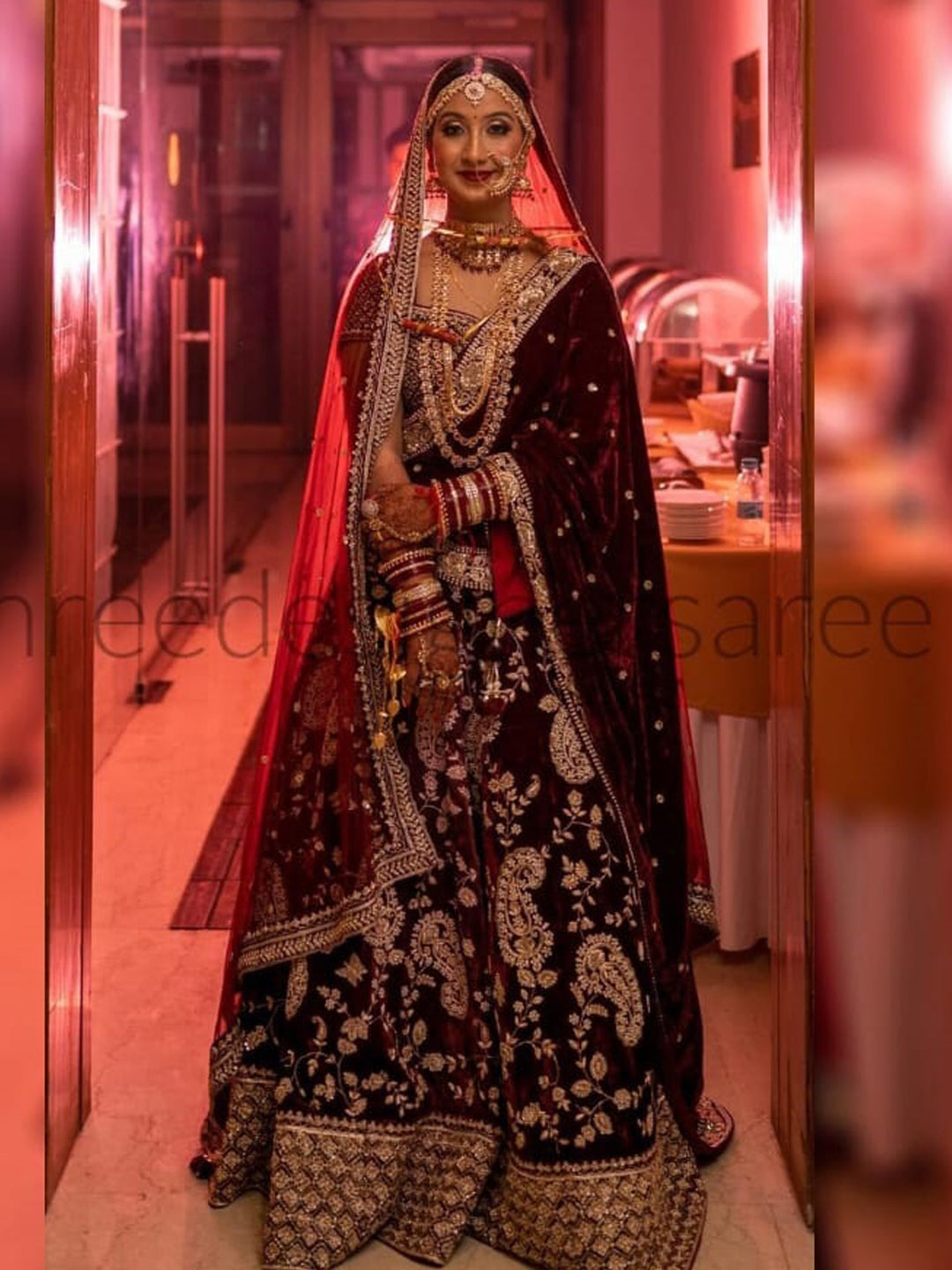 EXOTIC MAROON LEHENGA CHOLI shreedesignersaree