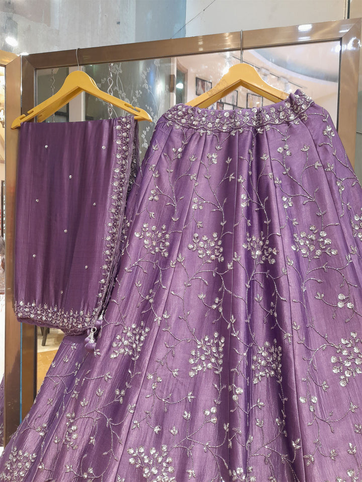 PURPLE COLOR LEHENGA CHOLI shreedesignersaree