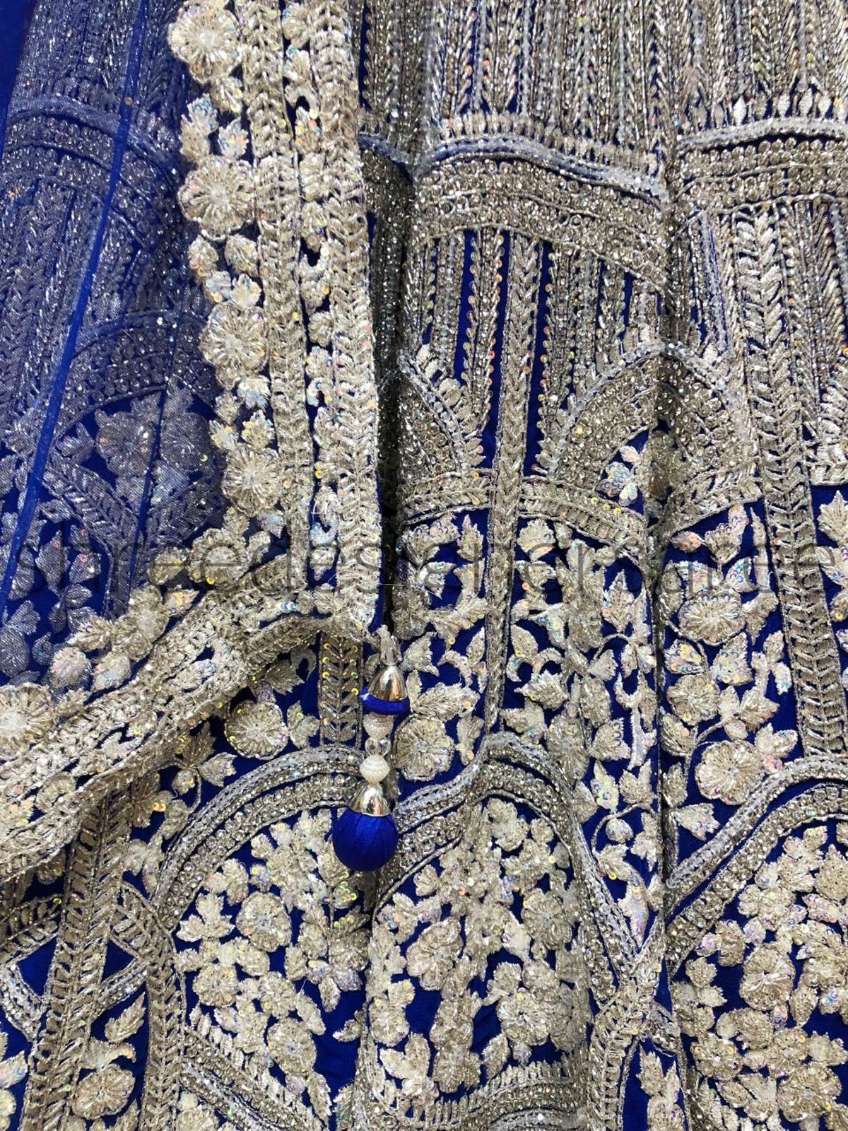 Buy Bollywood model Royal blue silk wedding lehenga choli in UK, USA and  Canada